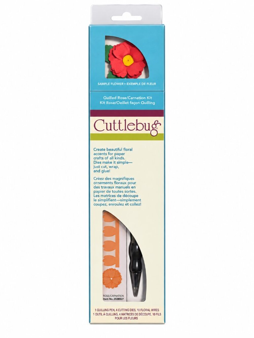 Cuttlebug Quilled Rose Carnation Kit Provo Craft Paper Flower Dies Quilling